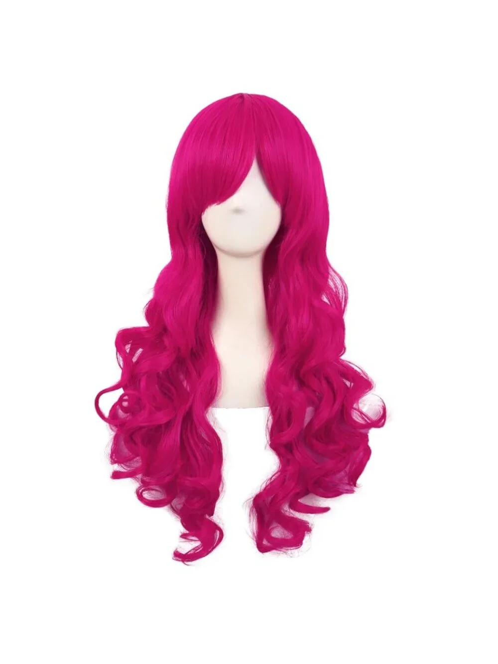Women's Hot Pink 28 Inch Lolita Long Curly 2 Ponytails Clip On Cosplay Wigs